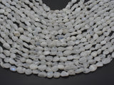 White Moonstone, 6x8mm Nugget Beads, 15.5 Inch-BeadBeyond