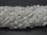 White Moonstone, 6x8mm Nugget Beads, 15.5 Inch-BeadBeyond