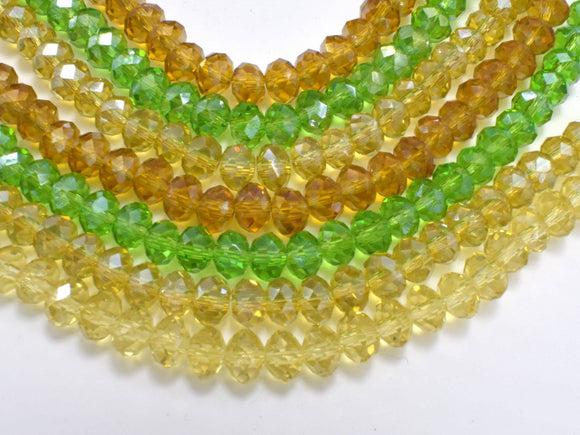 3 strands Crystal Glass Beads, 4x6mm Faceted Rondell Beads, 8 Inch-Pearls & Glass-BeadBeyond