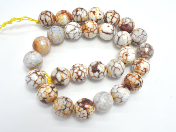 FIRE AGATE BEADS, 14MM FACETED ROUND-Agate: Round & Faceted-BeadBeyond