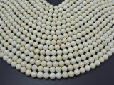Ivory Jade Beads, 8mm (8.3mm)-Gems: Round & Faceted-BeadBeyond