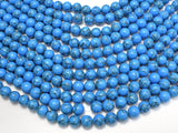 Howlite Turquoise Beads, Blue, 10mm Round Beads-Gems: Round & Faceted-BeadBeyond