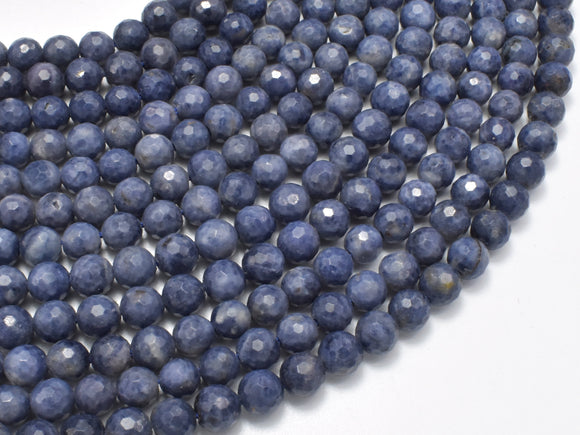 Blue Sapphire Beads, 5mm (5.3mm) Faceted Round, 18 Inch-Gems: Round & Faceted-BeadBeyond