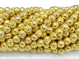 Lava-Gold Plated, 6mm (6.7mm) Round-Gems: Round & Faceted-BeadBeyond
