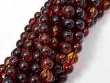 Amber Resin-Red, 8mm Round Beads, 33 Inch, Approx 108 beads-Gems: Round & Faceted-BeadBeyond