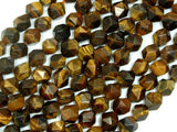 Tiger Eye, 8mm Star Cut Faceted Round-Gems: Round & Faceted-BeadBeyond