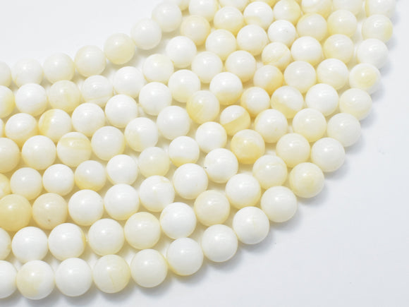 Tridacna Shell, 8mm (8.5mm) Round-Gems: Round & Faceted-BeadBeyond