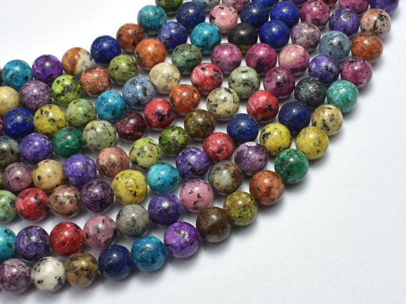 Sesame Jasper-Multi Color 8mm Round Beads, 15 Inch-BeadBeyond