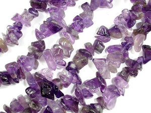 Amethyst Chips, Approx 4 - 9mm, 33 Inch-Gems: Nugget,Chips,Drop-BeadBeyond