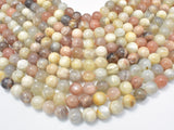 Mixed Moonstone Sunstone-Peach, White, Gray, 10mm (10.3mm) Round-Gems: Round & Faceted-BeadBeyond