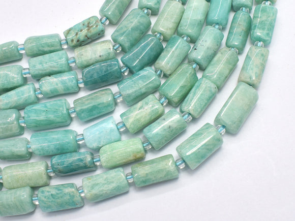 Amazonite 7x12mm Faceted Tube-BeadBeyond
