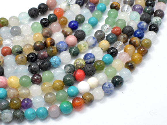 Mixed Stone, 6mm Round Beads-Gems: Round & Faceted-BeadBeyond