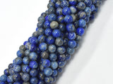 Natural Lapis Lazuli, Blue 6mm Round Beads-BeadBeyond
