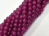 Jade - Fuchsia, 8mm Round Beads-BeadBeyond