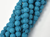 Blue Lava Beads, 8mm (8.6mm) Round Beads-Gems: Round & Faceted-BeadBeyond