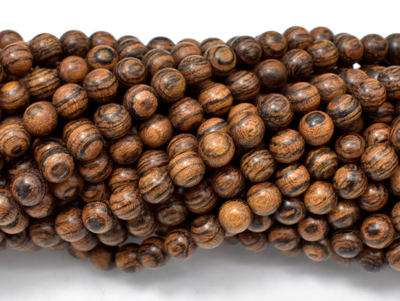 Tiger Skin Sandalwood Beads, 6mm Round Beads-Wood-BeadBeyond