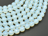 White Opalite Beads, 12mm Faceted Round Beads-Gems: Round & Faceted-BeadBeyond