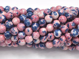 Rain Flower Stone, Pink, Gray, 6mm Round Beads-Gems: Round & Faceted-BeadBeyond
