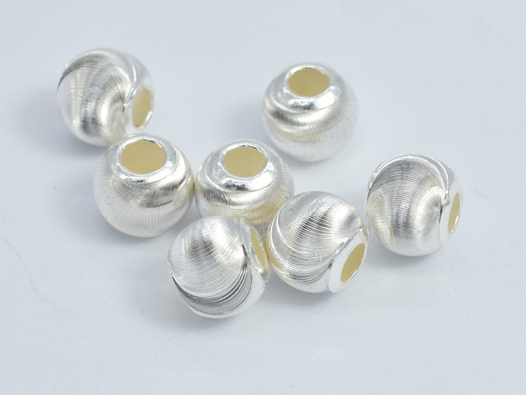 8pcs Cat's Eye 925 Sterling Silver Beads, 6mm Round Beads-BeadBeyond