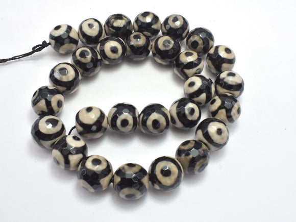 AGATE BEADS, TIBETAN AGATE, 14MM FACETED ROUND-Agate: Round & Faceted-BeadBeyond