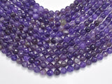 Amethyst, 8mm, Faceted Round-BeadBeyond