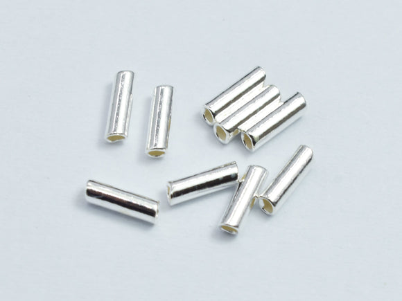 30pcs 925 Sterling Silver Tube, Tube Connector, 1.5x5mm-BeadBeyond