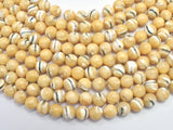 Mother of Pearl , MOP, Light Brown, 8mm Round-BeadBeyond