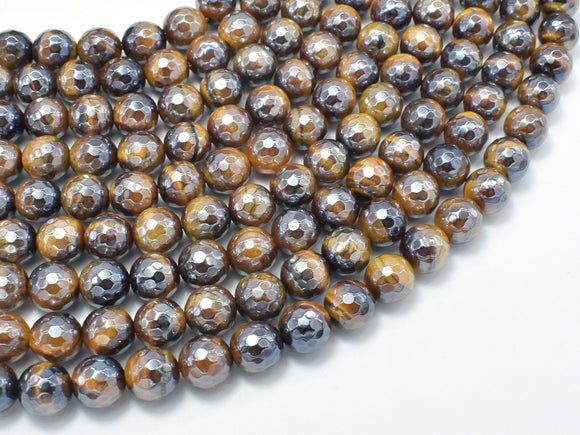 Mystic Coated Tiger Eye Beads, 8mm Faceted, AB Coated-Gems: Round & Faceted-BeadBeyond