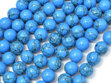 Howlite Turquoise Beads, Blue, 10mm Round Beads-Gems: Round & Faceted-BeadBeyond