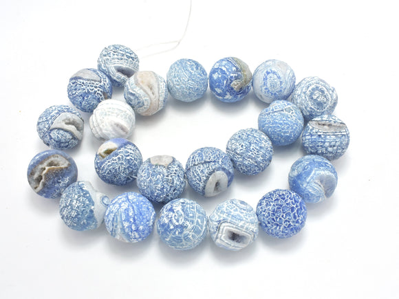 DRUZY AGATE BEADS-BLUE, GEODE BEADS, 18MM, ROUND BEADS-Agate: Round & Faceted-BeadBeyond