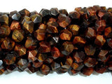 Red Tiger Eye, 8mm Star Cut Faceted Round-Gems: Round & Faceted-BeadBeyond