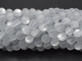 Matte Mystic Aura Quartz-Silver, 6mm (6.3mm)-Gems: Round & Faceted-BeadBeyond