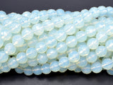 White Opalite Beads, Faceted Round, 8mm(7.8mm), 14.5 Inch-Gems: Round & Faceted-BeadBeyond