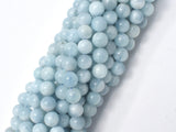 Genuine Aquamarine Beads, 8mm (8.5mm) Round-Gems: Round & Faceted-BeadBeyond