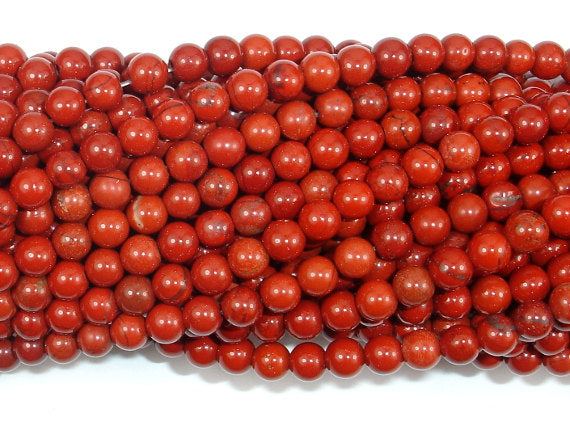 Red Jasper Beads, Round, 4mm (4.7mm)-BeadBeyond