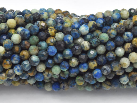 Natural Azurite, 3mm Micro Faceted Round Bead-Gems: Round & Faceted-BeadBeyond