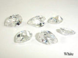 CZ beads, Faceted Pear, Pointed Back, 7x10mm-Cubic Zirconia-BeadBeyond