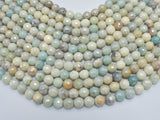 Mystic Coated Amazonite, 8mm (8.5mm) Faceted, AB Coated-BeadBeyond