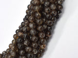 Black Gold Super Seven Beads, Rutilated Quartz, 8mm (8.7mm)-BeadBeyond