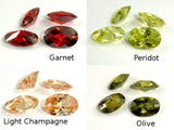 CZ beads, Faceted Oval Beads-Cubic Zirconia-BeadBeyond