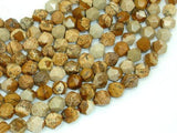 Picture Jasper Beads, 8mm Star Cut Faceted Round Beads-Gems: Round & Faceted-BeadBeyond