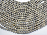 Gray Banded Jasper, 6mm (6.2mm) Round-Gems: Round & Faceted-BeadBeyond