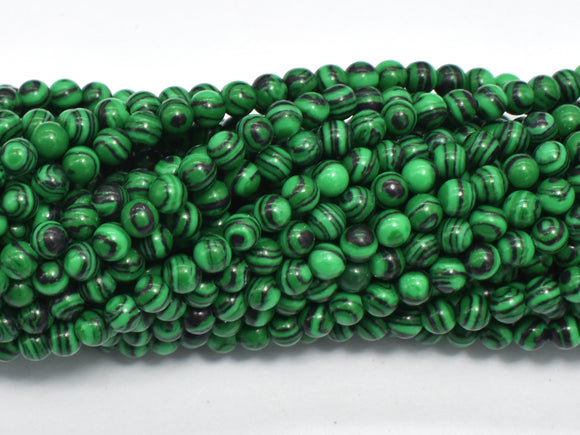 Malachite Beads - Synthetic, Round, 4mm-BeadBeyond