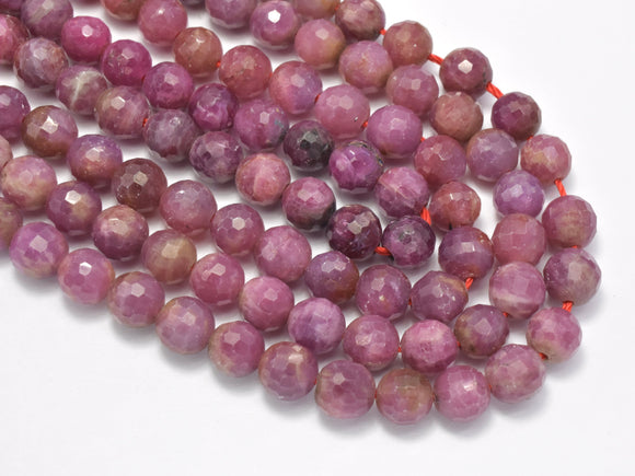 Ruby Beads, 6mm Faceted Round Beads, 18 Inch-Gems: Round & Faceted-BeadBeyond