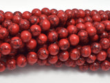 Red Howlite Beads, 8mm Round Beads-Gems: Round & Faceted-BeadBeyond