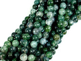 Moss Agate Beads, Round, Green, 6mm-Gems: Round & Faceted-BeadBeyond
