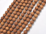 Matte Sandalwood Beads, 8mm (8.2mm) Round-BeadBeyond