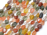 Mixed Rutilated Quartz, Approx 5x7mm Nugget Beads-Gems: Nugget,Chips,Drop-BeadBeyond