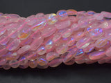 Mystic Coated Rose Quartz, AB Coated, 6x9mm Nugget-Gems: Nugget,Chips,Drop-BeadBeyond