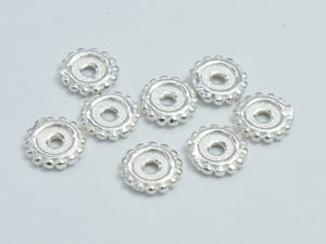 20pcs 925 Sterling Silver Beads, 4.8mm Spacer Beads, 4.8x1mm-BeadBeyond
